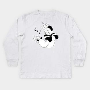 Singing Pierrot Clown Kids Long Sleeve T-Shirt